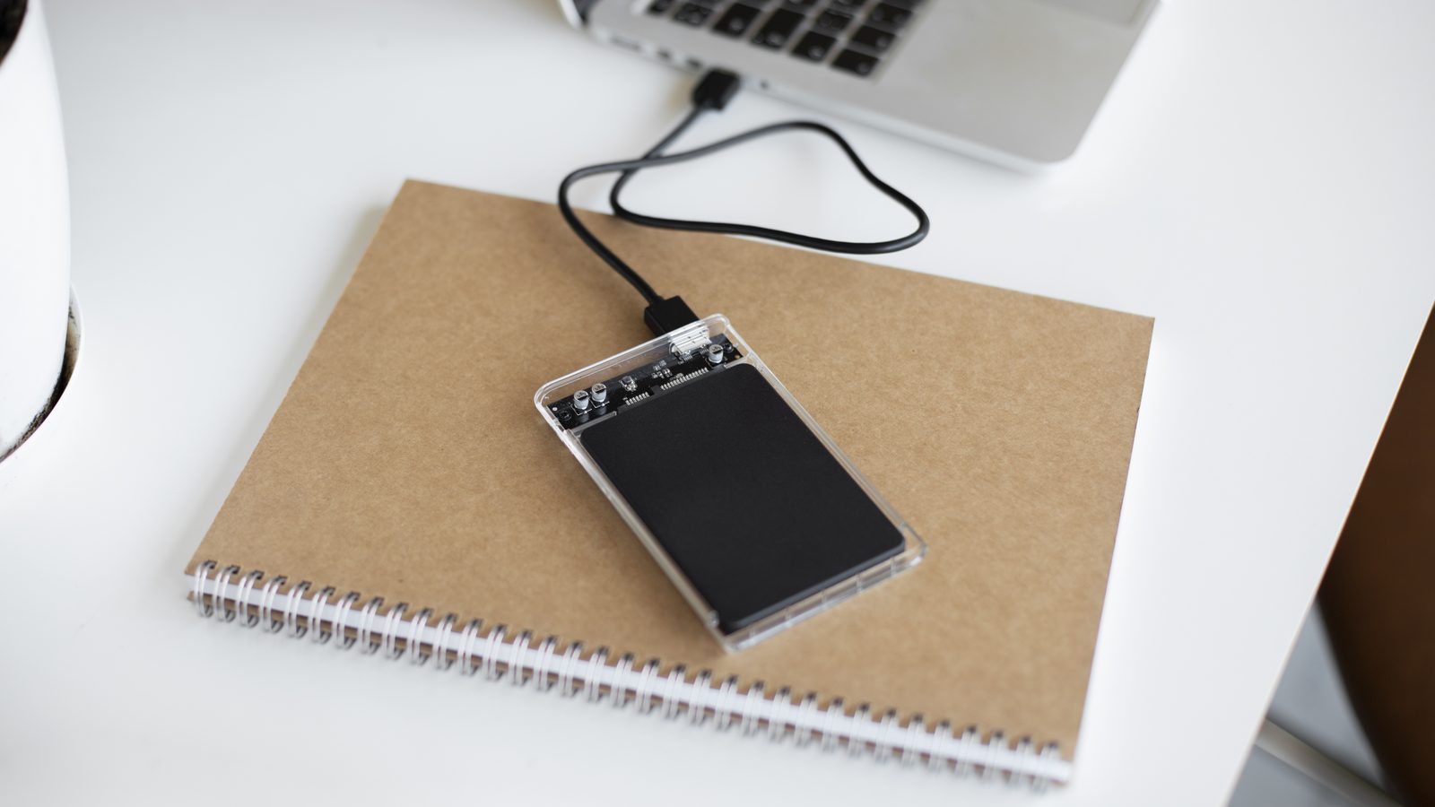 External storage connected to laptop